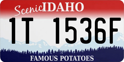 ID license plate 1T1536F