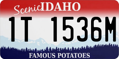 ID license plate 1T1536M