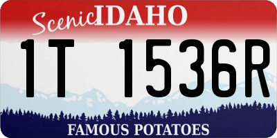ID license plate 1T1536R