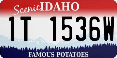 ID license plate 1T1536W