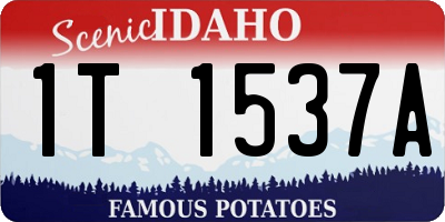 ID license plate 1T1537A