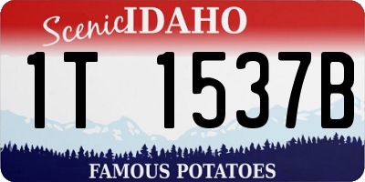 ID license plate 1T1537B