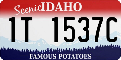 ID license plate 1T1537C