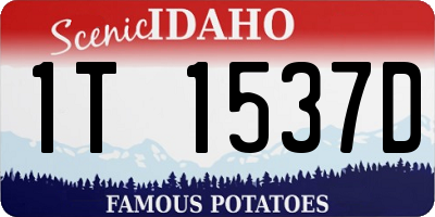 ID license plate 1T1537D