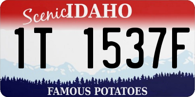 ID license plate 1T1537F