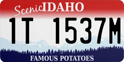 ID license plate 1T1537M