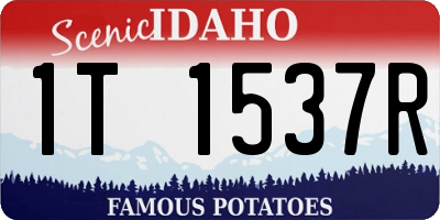 ID license plate 1T1537R