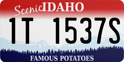 ID license plate 1T1537S