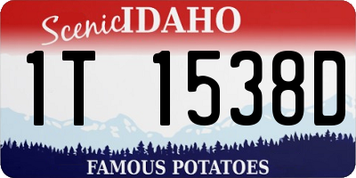 ID license plate 1T1538D