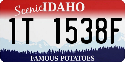 ID license plate 1T1538F