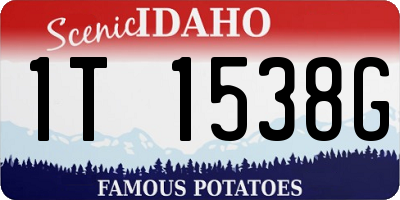 ID license plate 1T1538G