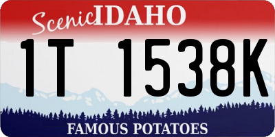 ID license plate 1T1538K