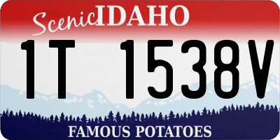 ID license plate 1T1538V