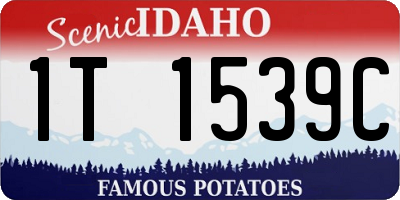 ID license plate 1T1539C