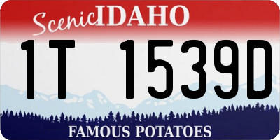 ID license plate 1T1539D