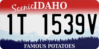 ID license plate 1T1539V
