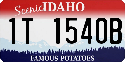 ID license plate 1T1540B