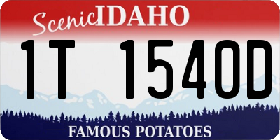 ID license plate 1T1540D