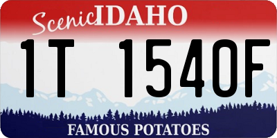 ID license plate 1T1540F