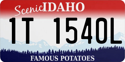 ID license plate 1T1540L