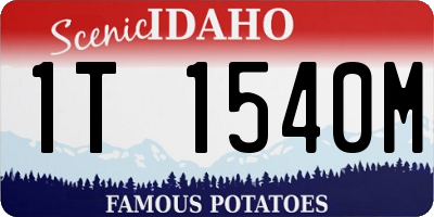 ID license plate 1T1540M