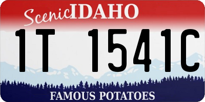 ID license plate 1T1541C