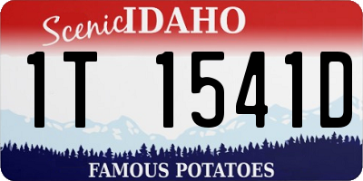 ID license plate 1T1541D