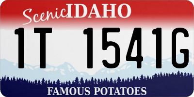 ID license plate 1T1541G