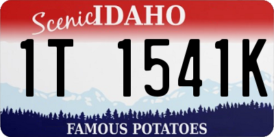 ID license plate 1T1541K