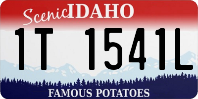 ID license plate 1T1541L