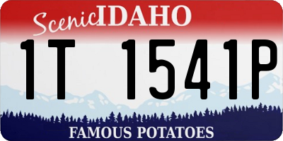 ID license plate 1T1541P