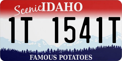 ID license plate 1T1541T