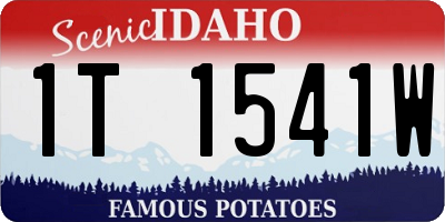ID license plate 1T1541W