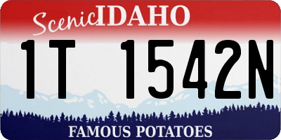 ID license plate 1T1542N