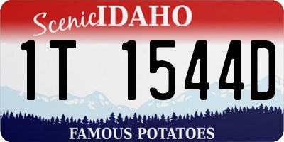 ID license plate 1T1544D