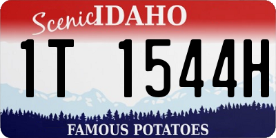 ID license plate 1T1544H
