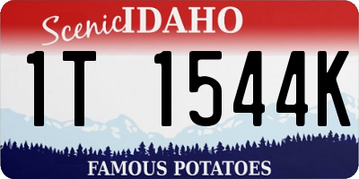 ID license plate 1T1544K