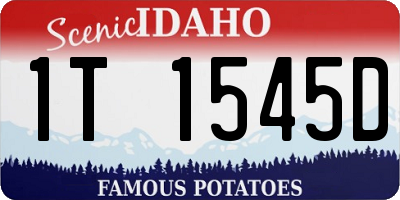 ID license plate 1T1545D
