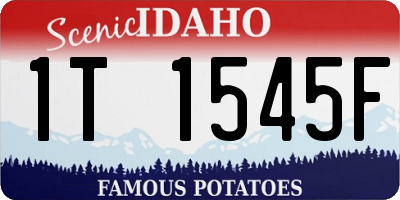 ID license plate 1T1545F