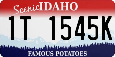 ID license plate 1T1545K