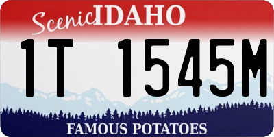 ID license plate 1T1545M