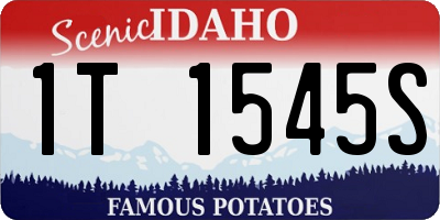 ID license plate 1T1545S