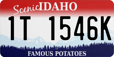 ID license plate 1T1546K