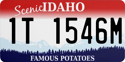 ID license plate 1T1546M