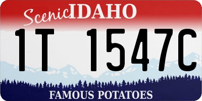 ID license plate 1T1547C