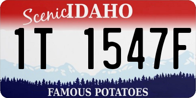 ID license plate 1T1547F