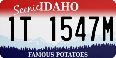 ID license plate 1T1547M