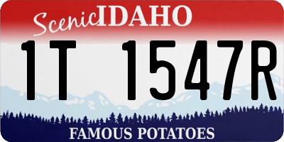 ID license plate 1T1547R