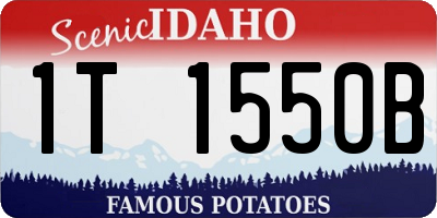ID license plate 1T1550B