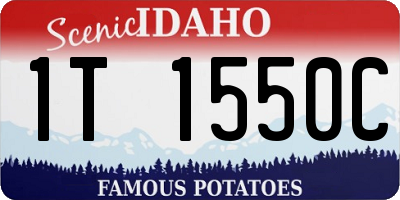 ID license plate 1T1550C